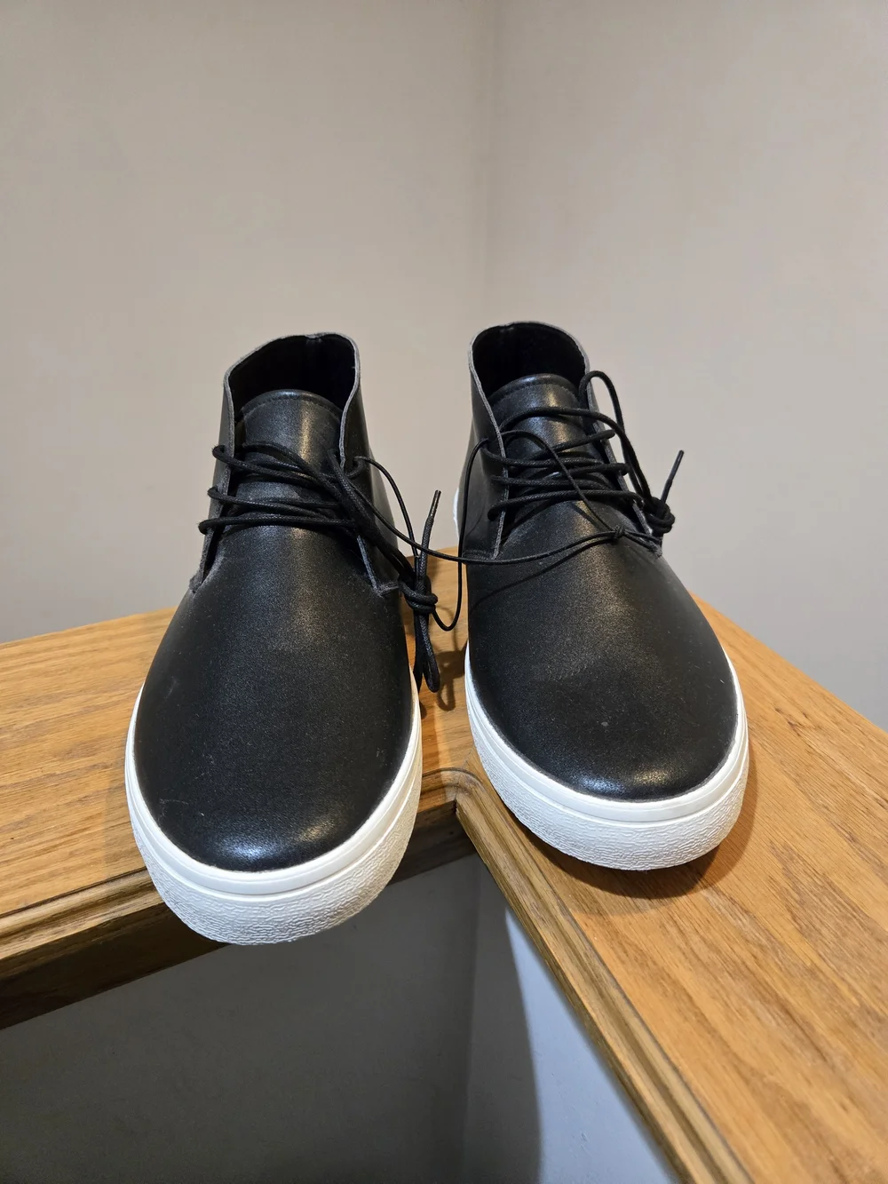 Express Black High-Top Sneakers with White Sole